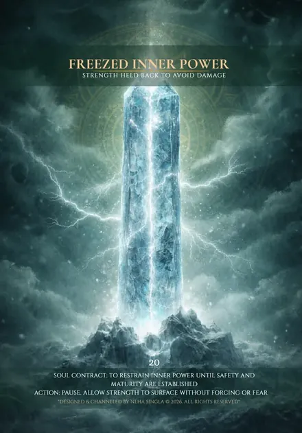 Freezed Inner Power, Divine Masculine Akashic Tarot