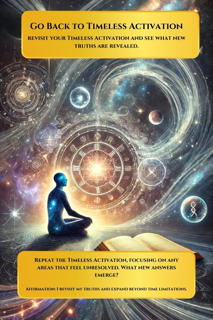 Go Back to Timeless Activation, Time Healing Oracle Cards