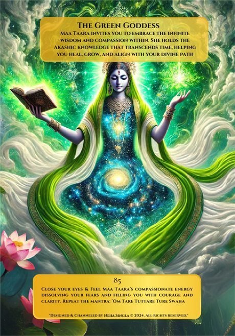 Akashic Healing Oracle card green goddess