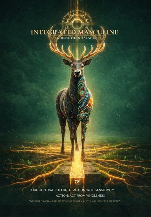 Divine Masculine Akashic Tarot card integrated masculine