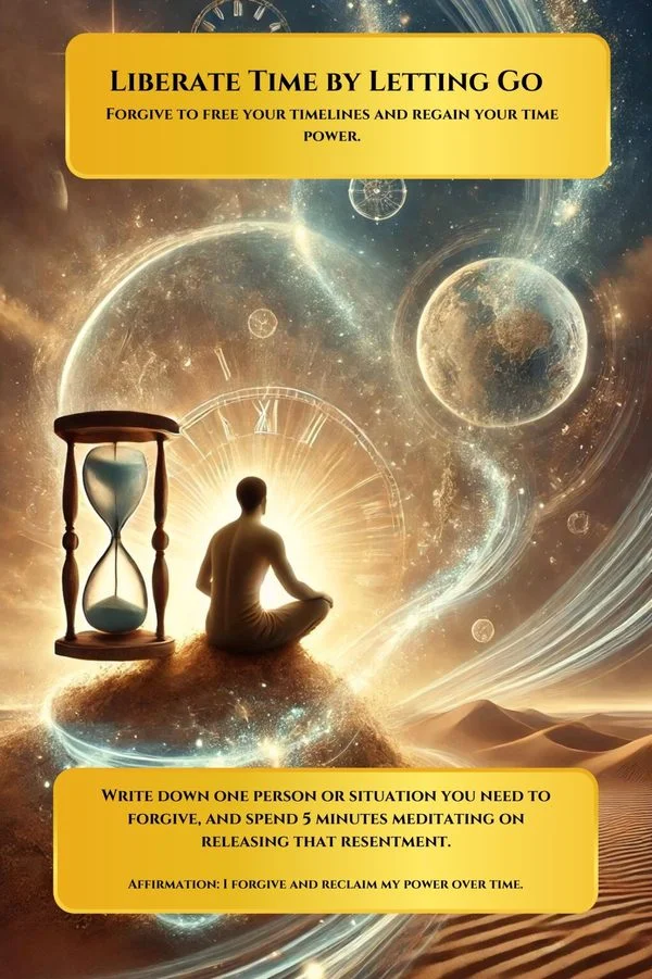 Time Healing Oracle card letting go