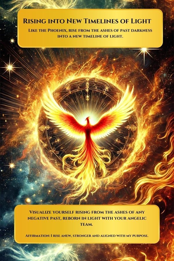 Time Healing Oracle card rising light